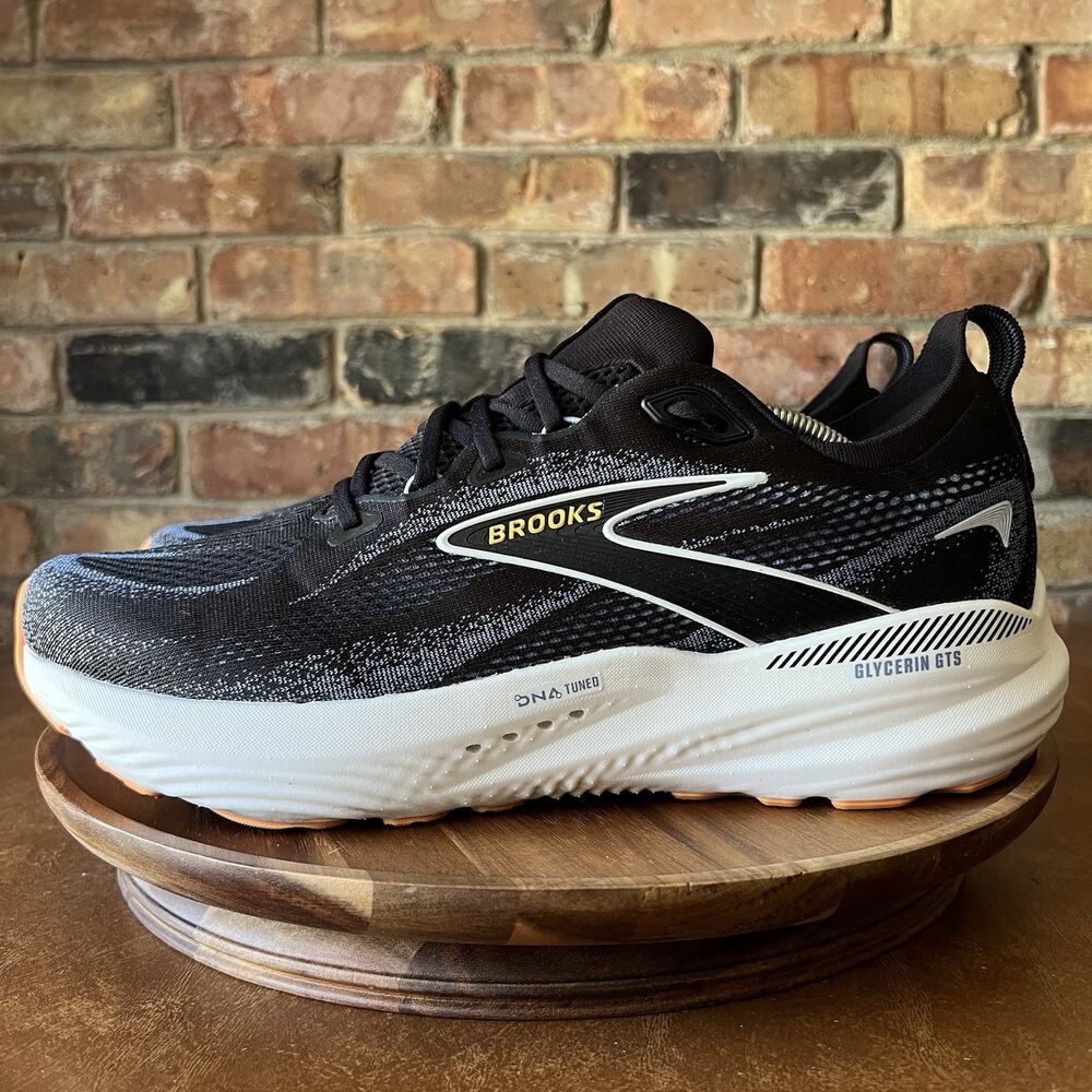 Brooks Glycerin GTS 22 Supportive 13 2E Black Blue Road Running Shoes Sneakers